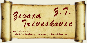 Života Trivešković vizit kartica